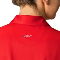 Greg Norman Women's Freedom Pique Sleeveless Golf Polo, Red