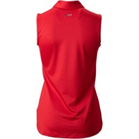 Greg Norman Women's Freedom Pique Sleeveless Golf Polo, Red