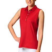 Greg Norman Women's Freedom Pique Sleeveless Golf Polo, Red