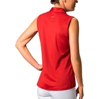 Greg Norman Women's Freedom Pique Sleeveless Golf Polo, Red