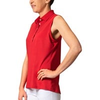 Greg Norman Women's Freedom Pique Sleeveless Golf Polo, Red