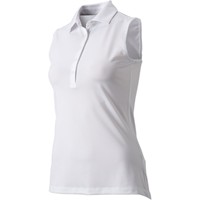 Greg Norman Women's Freedom Pique Sleeveless Golf Polo, White