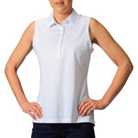 Greg Norman Women's Freedom Pique Sleeveless Golf Polo, White