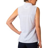 Greg Norman Women's Freedom Pique Sleeveless Golf Polo, White