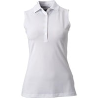 Greg Norman Women's Freedom Pique Sleeveless Golf Polo, White