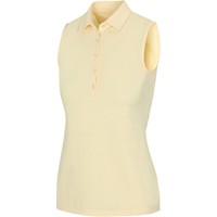 Greg Norman Women's Freedom Pique Sleeveless Golf Polo, Yellow