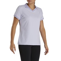 FootJoy Women's Mini Stripe Open Collar Golf Polo, Lavender