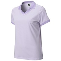 FootJoy Women's Mini Stripe Open Collar Golf Polo, Lavender