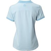 FootJoy Women's Mini Stripe Open Collar Golf Polo, Light Blue