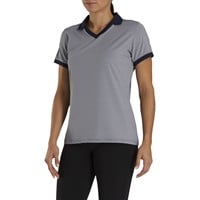 FootJoy Women's Mini Stripe Open Collar Golf Polo, Navy