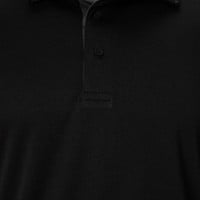 TGW Men's Solid Long Sleeve Golf Polo, Black