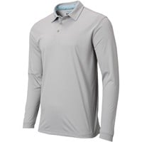 TGW Men's Solid Long Sleeve Golf Polo, Grey