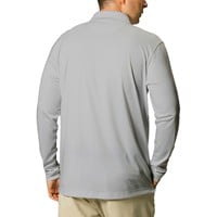TGW Men's Solid Long Sleeve Golf Polo, Grey
