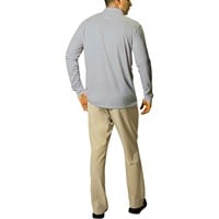 TGW Men's Solid Long Sleeve Golf Polo, Grey