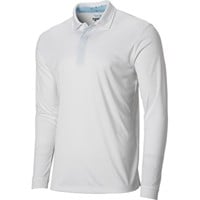 TGW Men's Solid Long Sleeve Golf Polo, White