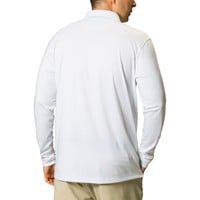 TGW Men's Solid Long Sleeve Golf Polo, White