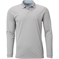 TGW Men's Solid Long Sleeve Golf Polo, Grey