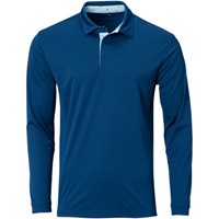 TGW Men's Solid Long Sleeve Golf Polo, Navy