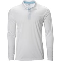 TGW Men's Solid Long Sleeve Golf Polo, White