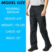 TGW Men's Waterproof Golf Rain Pants, Black