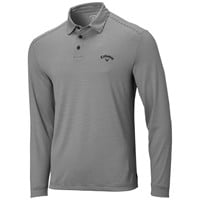 Callaway Men's Fine Line Stripe Long Sleeve Golf Polo, Black