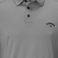Callaway Men's Fine Line Stripe Long Sleeve Golf Polo, Black