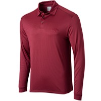Callaway Men's Fine Line Stripe Long Sleeve Golf Polo, Cardinal