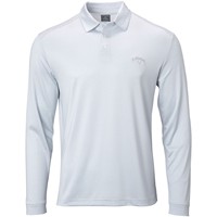 Callaway Men's Fine Line Stripe Long Sleeve Golf Polo, White