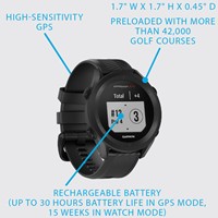 Garmin Approach S12 Golf GPS Watch, Black