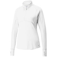Puma Women's Gamer 1/4 Zip Golf Pullover, White