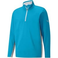 Puma Men's Gamer 1/4 Zip Golf Pullover, Turquoise