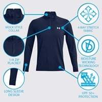 Under Armour Men's Playoff 1/4 Zip Golf Pullover, Black