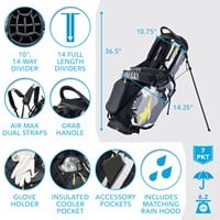 NIKE Air Hybrid 2 Golf Stand Bag, Light Grey