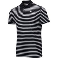 NIKE Men's Victory Stripe Golf Polo, Black/White