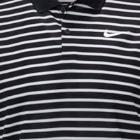 NIKE Men's Victory Stripe Golf Polo, Black/White