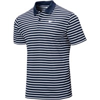 NIKE Men's Victory Stripe Golf Polo, Navy/White