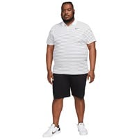 NIKE Men's Victory Stripe Golf Polo, White/Black