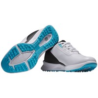 FootJoy Junior Fuel Golf Shoes, White/Black