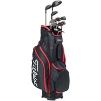 Titleist Cart 14 Golf Bag, Black/Red