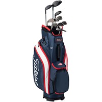 Titleist Cart 14 Golf Bag, White/Red/Blue