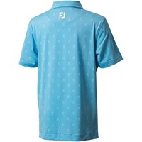 FootJoy Junior Print Golf Polo, Light Blue