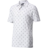 FootJoy Junior Print Golf Polo, White