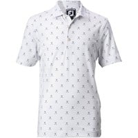 FootJoy Junior Print Golf Polo, White