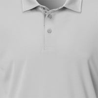 TGW Men's Collar Trim Solid Golf Polo, Grey