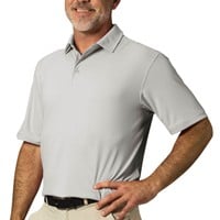 TGW Men's Collar Trim Solid Golf Polo, Grey