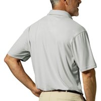 TGW Men's Collar Trim Solid Golf Polo, Grey