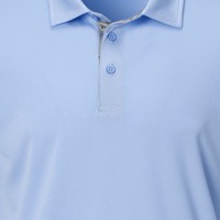 TGW Men's Collar Trim Solid Golf Polo, Light Blue