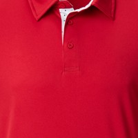 TGW Men's Collar Trim Solid Golf Polo, Red