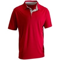 TGW Men's Collar Trim Solid Golf Polo, Red