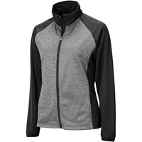The Weather Co Women's Water Resistant Poly Flex Full Zip Golf Jacket, Black